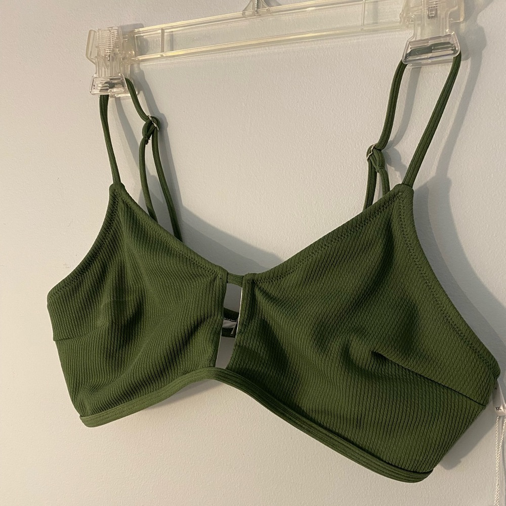 Cupshe XXL, olive green, adjustable bikini top